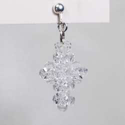 Clips  - Silver brass - Earrings Nevena - Clips  - Silver brass - Laiton argenté